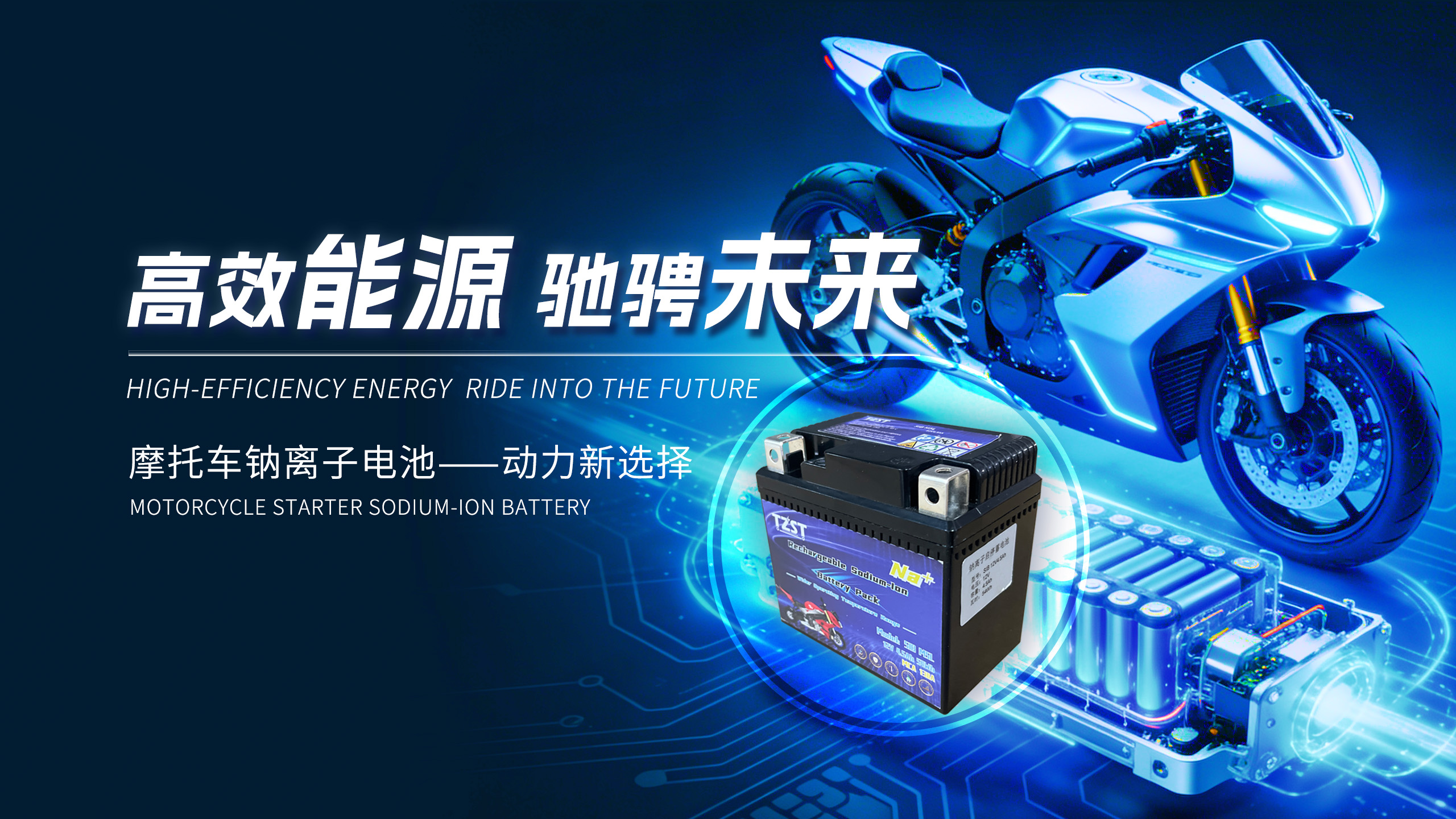 TZST High-Efficiency Motorcycle Starter Sodium-Ion Battery - Leading the Future of Power Technology