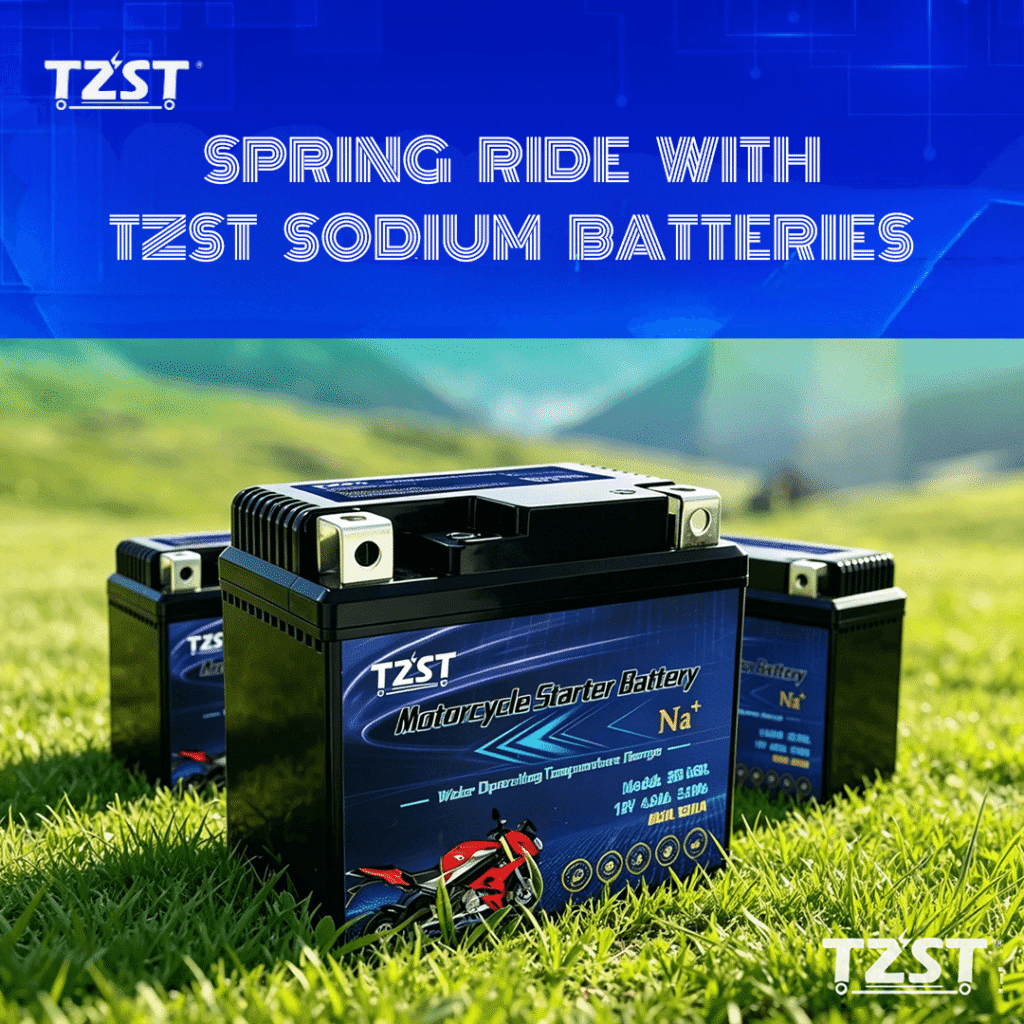 Bring TZST Sodium-Ion Motorcycle Starter Battery for a Spring Journey